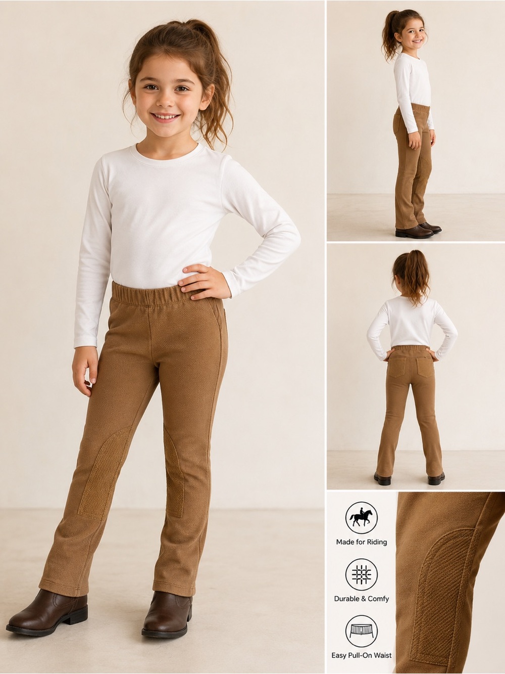 Imogene & Willie Girls Pull-On Equestrian Riding Pants Size 10